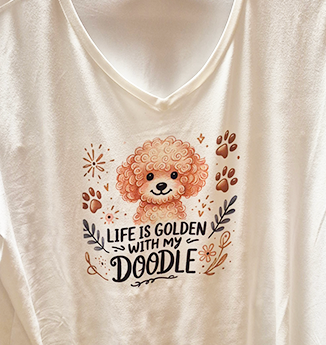 T-Shirts For the Pet Lovers, Life is Golden With My Doodle - Image 2